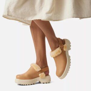 NEW Sorel Ona Ave Mules - Waterproof, Leather in Tawny Buff For Women 825 5s3